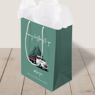 Christmas Gift Bag   Truck Holiday Present Bags