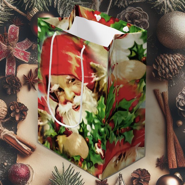Christmas Gift Bag With Vintage Santa Claus (vintage Santa Claus
Christmas gift bag)