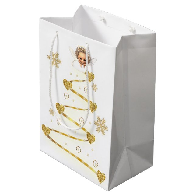 Christmas Gift Bags Angel (Back Angled)