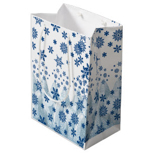 Christmas Gift Bags Snowflakes