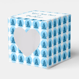 Christmas Gift Box Personalised Blue Tree Boxes