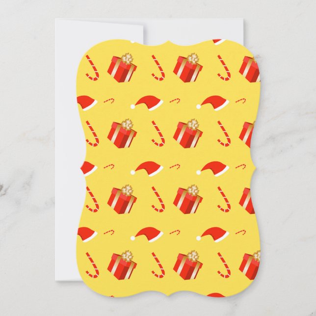 Christmas gift box Santa hat candy cane (Front)