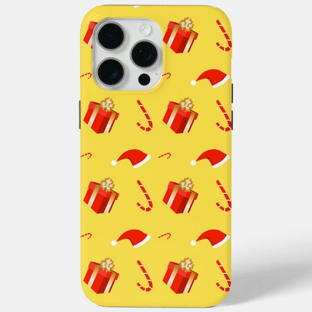Christmas gift box Santa hat candy cane Case-Mate iPhone Case (Back)