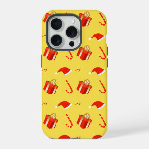 Christmas gift box Santa hat candy cane iPhone 15 Pro Case