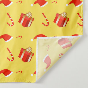 Christmas gift box Santa hat candy cane Tapestry