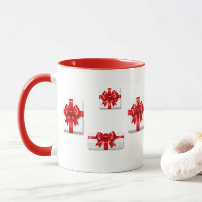 Christmas Gift Boxes Mug (With Donut)