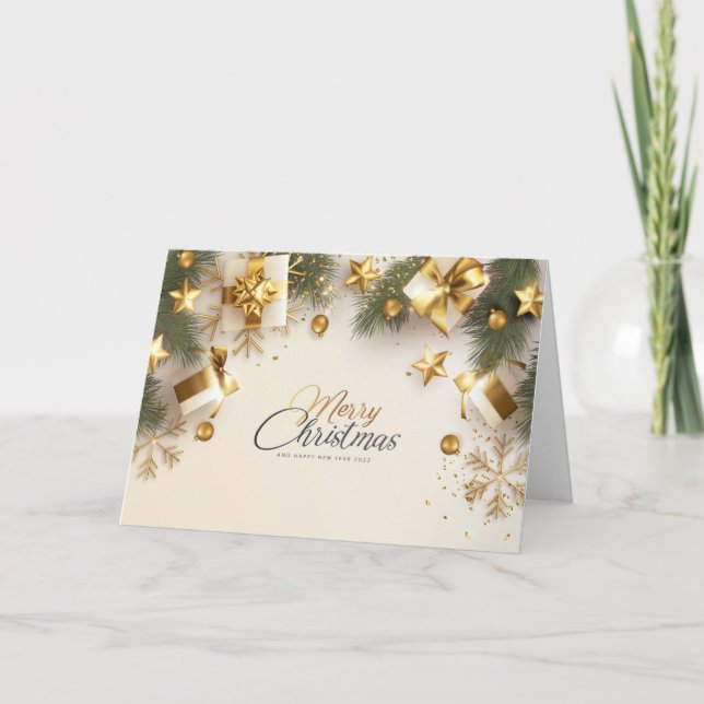 Christmas Gift Boxes v2 - Customise Holiday Card (Front)