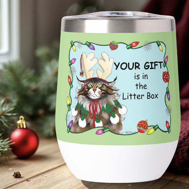 Christmas Gift Cat Green Funny (Creator Uploaded)