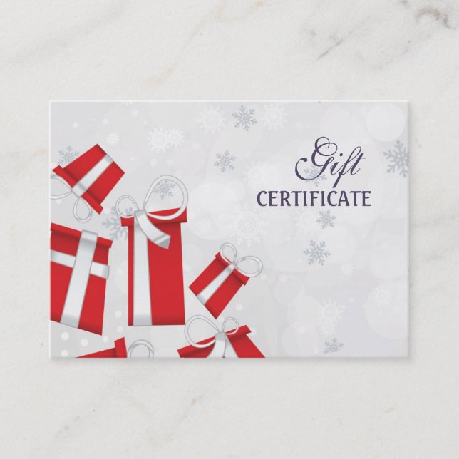 Christmas gift certificate (Front)