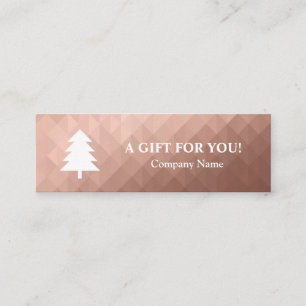 Christmas Gift Certificate in rose gold elegant