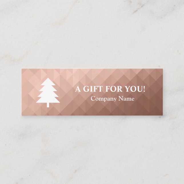 Christmas Gift Certificate in rose gold elegant (Front)
