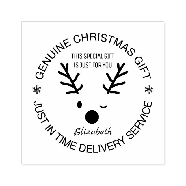 Christmas Gift Delivery Service Funny customisable Rubber Stamp (Imprint)