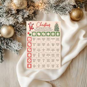 Christmas Gift Exchange Games, Christmas Dice Game Poster