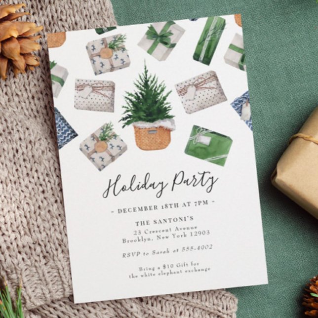Christmas Gift Exchange Holiday Party Invitation (Creator Uploaded)