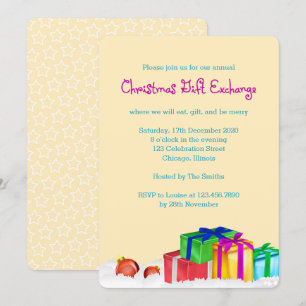 Christmas Gift Exchange Party Invitation
