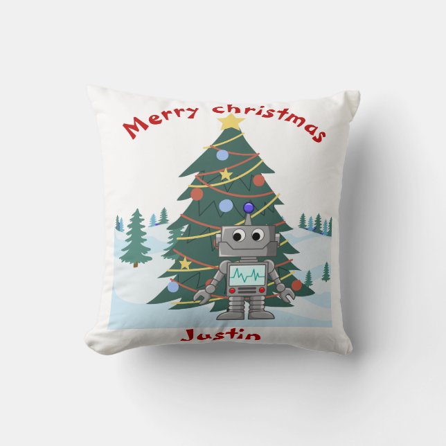 christmas gift family, customise personalised name cushion (Front)