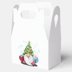 Christmas Gift Favour Box Gnome with Gifts