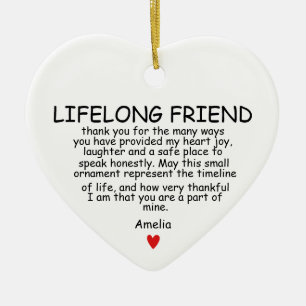 Christmas Gift For Friend, Friendship Christmas Ceramic Tree Decoration