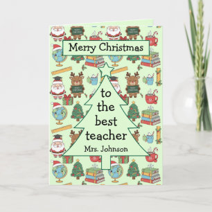 Christmas Gift For School Teacher Personalised Card