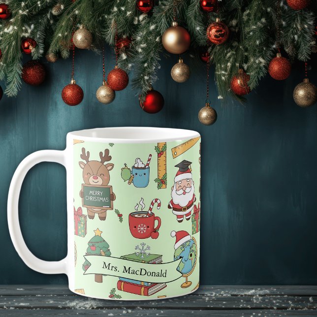 Christmas Gift For School Teacher Personalised Coffee Mug (Creator Uploaded)