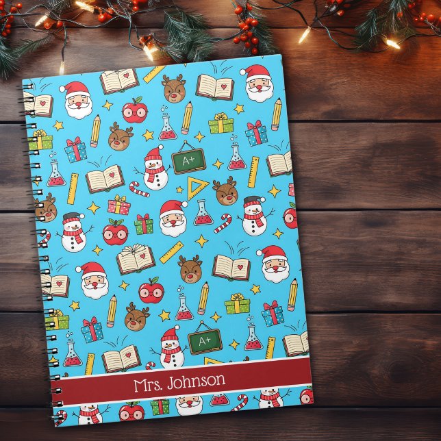 Christmas Gift For School Teacher Personalised Notebook (Creator Uploaded)
