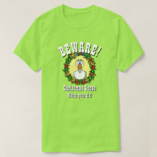Christmas Gift Funny Novelty CHRISTMAS GOOSE T-Shi T-Shirt