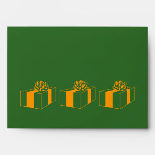 christmas gift graphic design green card envelope