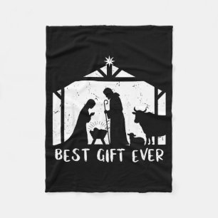 Christmas Gift Jesus Nativity Christian Men Women  Fleece Blanket