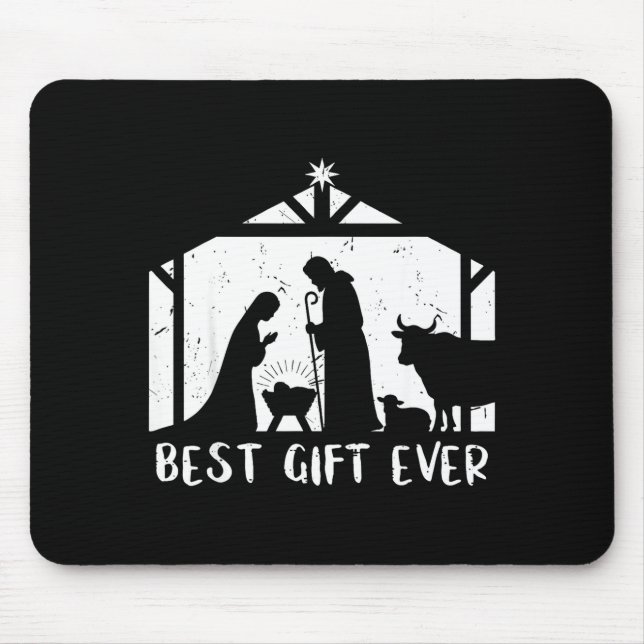 Christmas Gift Jesus Nativity Christian Men Women  Mouse Pad (Front)