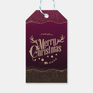 Christmas gift label with brightness