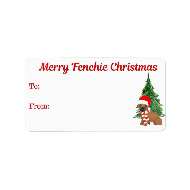 Christmas Gift Labels for the Frenchie Lover! (Front)
