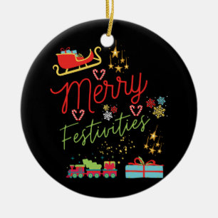Christmas Gift Merry Festivities Ceramic Tree Decoration