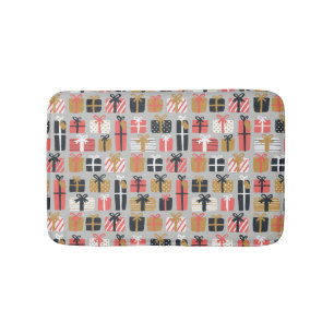 Christmas Gift Pattern Bath Mat