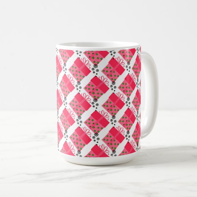 Christmas  Gift Pattern Coffee Mug (Front Right)