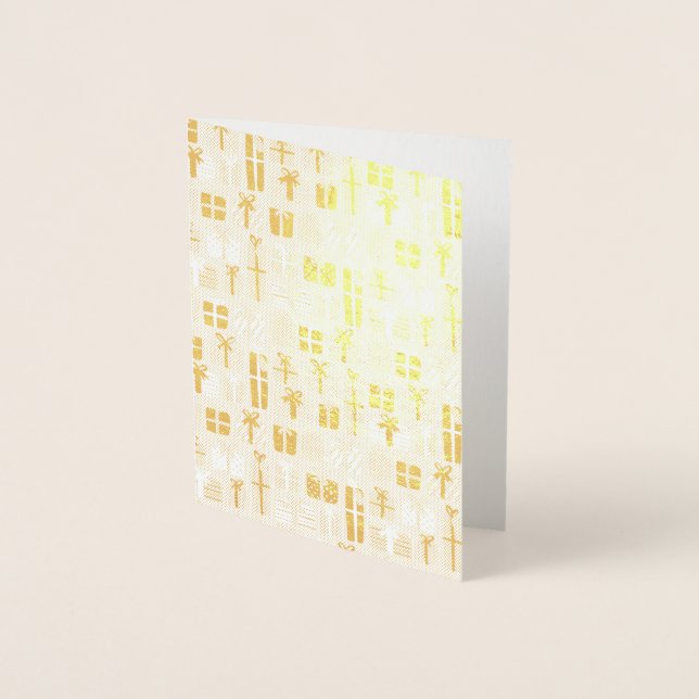Christmas Gift Pattern Foil Card (Front)