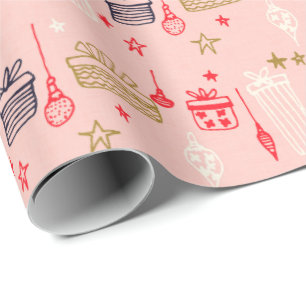 Christmas Gift Pink Wrapping Paper