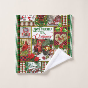 Christmas Gift Red Truck Car Christmas Blanket Wash Cloth