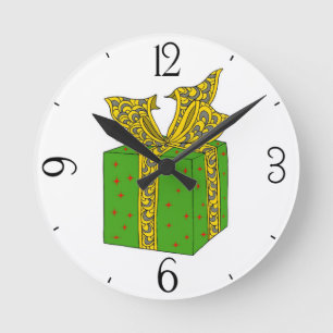 Christmas Gift Round Clock
