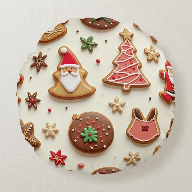 christmas gift round cushion (Front)