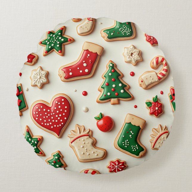 christmas gift round cushion (Front)