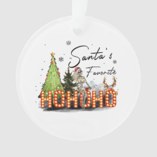 Christmas Gift Santa Favorite Ho Ho Ho Ornament
