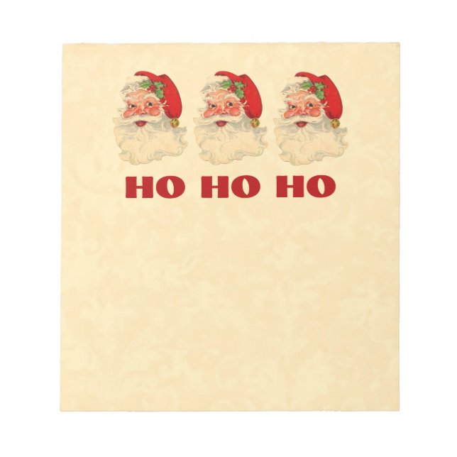 Christmas Gift Set Vintage Smiling Santa V01 Notepad (Front)