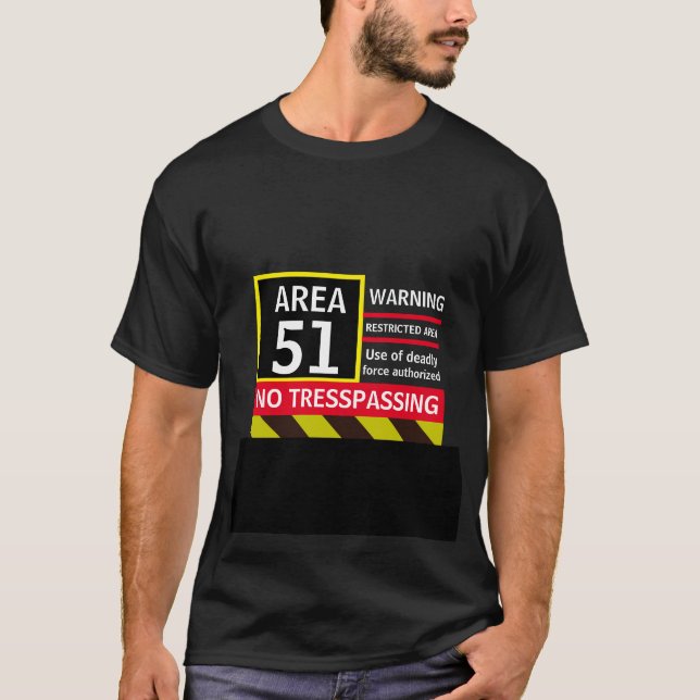 Christmas Gift Space Novelty Fashion AREA 51  T-Shirt (Front)