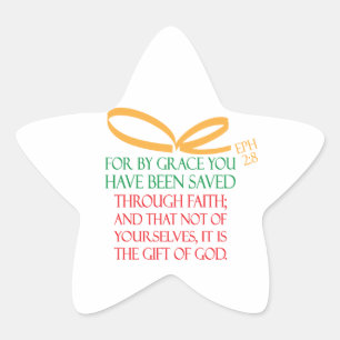 Christmas Gift Star Sticker