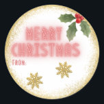 Christmas gift sticker<br><div class="desc">These festive Christmas stickers allow you to include your name and will add the finishing touches to a beautifully wrapped Christmas gift. No need for a separate card or gift tag,  say it all with this simple but delightful sticker.</div>