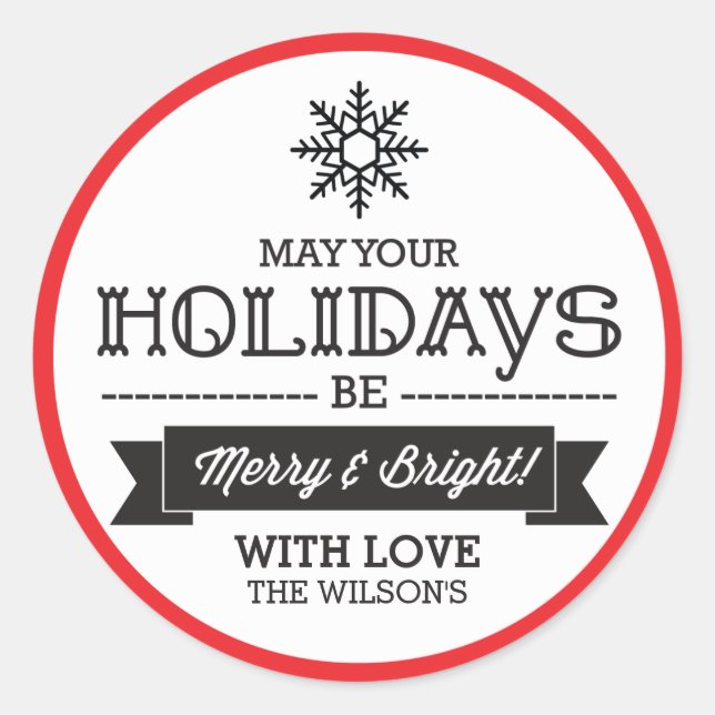 Christmas Gift Stickers / Labels (Front)