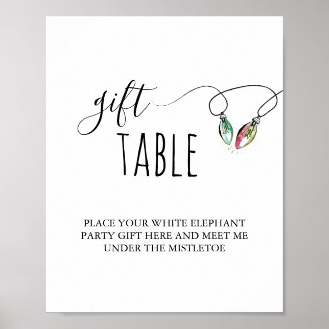 Christmas Gift Table Sign (Front)