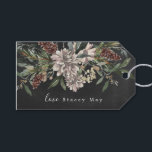Christmas Gift Tag Floral Watercolor Chalkboard<br><div class="desc">This is a beautiful watercolor painted holiday floral gift tag. Painted in shabby chic colours on chalkboard background. Festive and beautiful! Chalk and vintage colours. holidayz18</div>