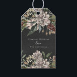 Christmas Gift Tag Floral Watercolor Chalkboard<br><div class="desc">This is a beautiful watercolor painted holiday floral gift tag. Painted in shabby chic colours on chalkboard background. Festive and beautiful! Chalk and vintage colours. holidayz18</div>