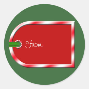 Christmas Gift Tag Holiday Design Envelope Seals